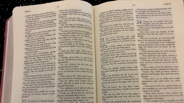 Picture of a Bible Opened For Study